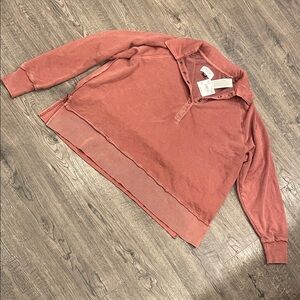 NWT - American Eagle Outfitters Rust Red Button-Up Top